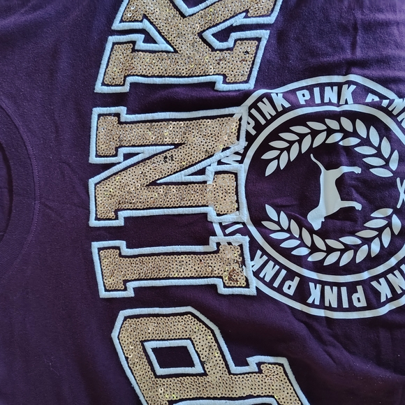 PINK Victoria's Secret Maroon Sequin Long Sleeve - Picture 9 of 10